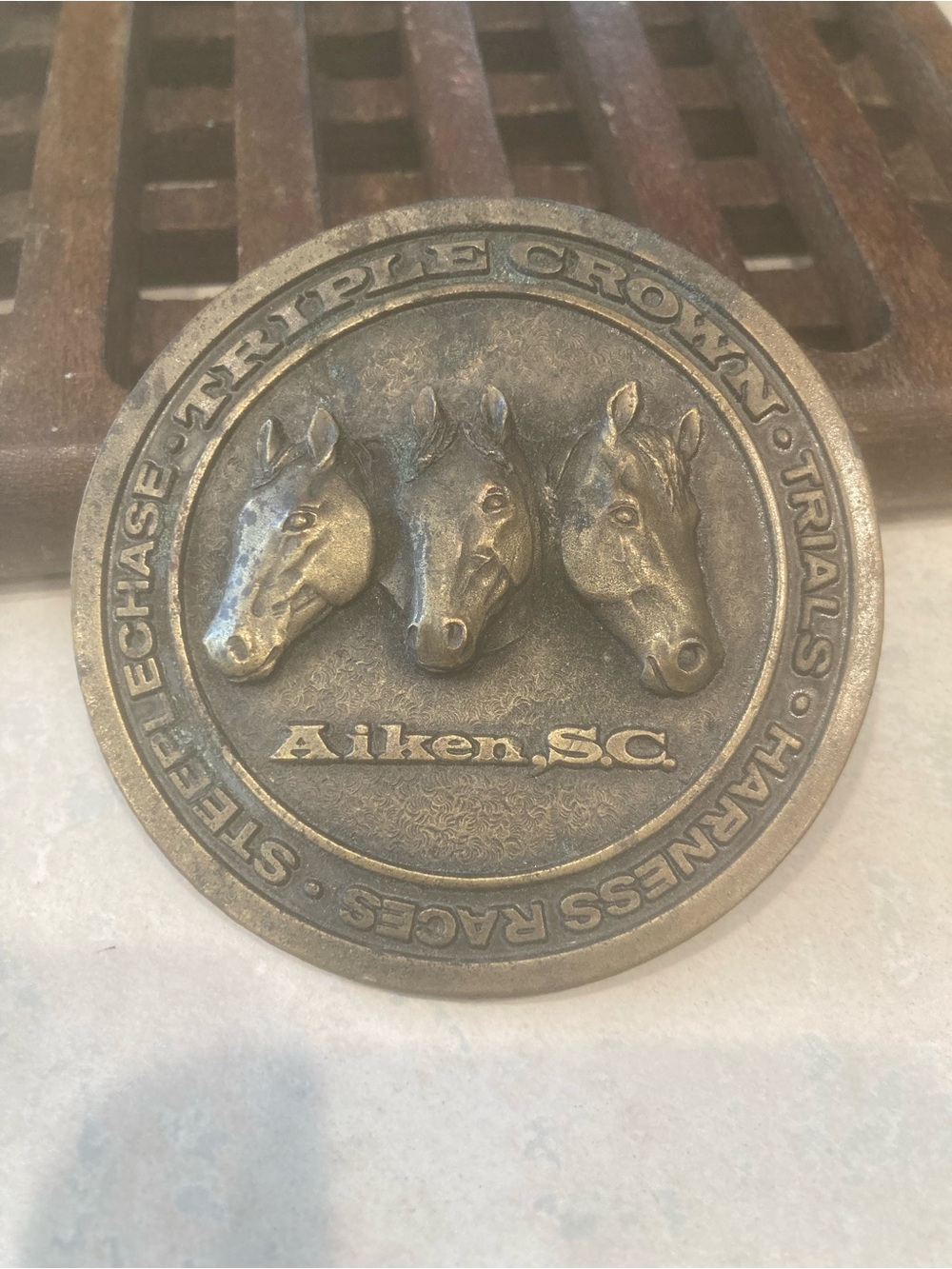 Aiken Horse head belt buckle